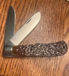 SUPER CRAFTSMAN AS 1123 REMINGTON ETCHED BOTH BLADES BONE HANDLES