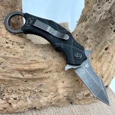 Fox Edge The Claw Emerson Wave LinerLock Karambit Knife Black G10 Handle FE-014B