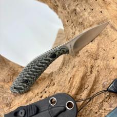 Fox Edge Fixed Blade Knife Black Blue Sculpted G10 Handle and Sheath FE-005 NIB 