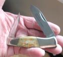 PRECISE Deerslayer CLASSIC Double Lockback Bone Handle Knife D1