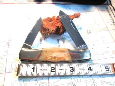 PRECISE Deerslayer CLASSIC Double Lockback Bone Handle Knife D1