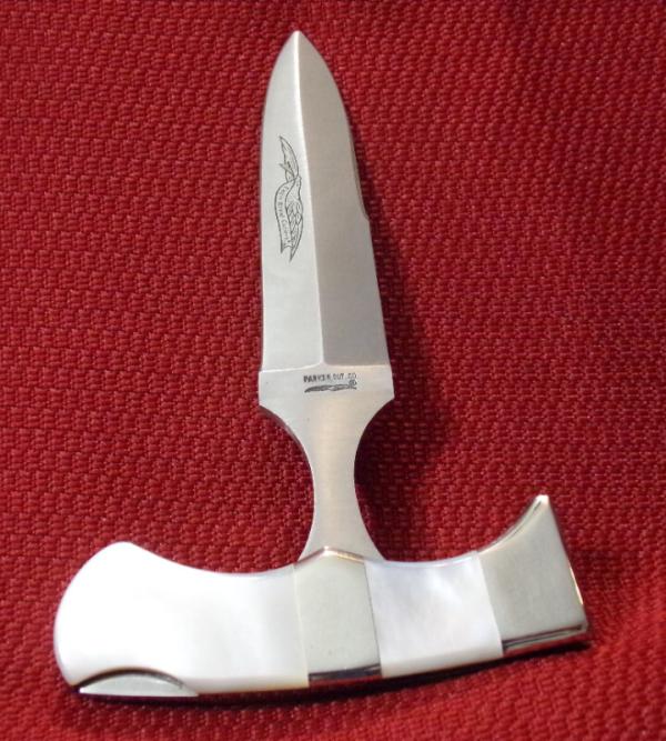MINT PARKER CUT. CO. LOCKBACK PUSH DAGGER GEN. PEARL c1978-1983 RARE ( CHECK OR MONEY ORDER )