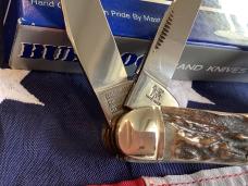 1996 Bulldog Brand 5 Blade Knife w/ Great Stag Handles -NOS & NM
