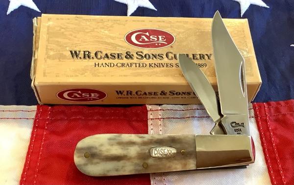 1997 Case xx Barlow w/ Brown Appalossa Bone Handles Mdl# 62009 1/2 -Nice Snap and NO Wobble -NOS 1997 Case xx Barlow w/ Brown Appalossa Bone Handles Mdl# 62009 1/2 -Nice Snap and NO Wobble -NOS