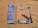Great Eastern Cutlery (GEC) Tidioute 888222 YETI IVORY ACRYLIC; NEAR MINT; with Collector Button/Pin