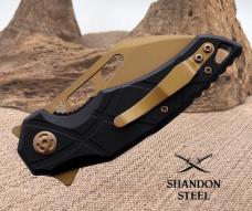 Fox Edge Atrax Linerlock Folding Knife 8Cr13MoV Steel Blade G10 Handle FE-011
