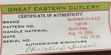 GEC NORTHFIELD ** 128109 BURNT STAG TOOTHPICK