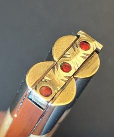Medium Vintage Philippines handmad Balisong aka Butterfly Knife Jig Bone Scales Jeweled latch 