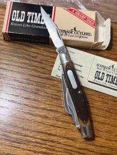 VINTAGE '90-'93 SCHRADE USA 44OT WORKMATE 4 BLADE OLD TIMER POCKET KNIFE WITH BOX / PAPERS