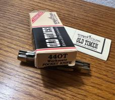 VINTAGE '90-'93 SCHRADE USA 44OT WORKMATE 4 BLADE OLD TIMER POCKET KNIFE WITH BOX / PAPERS