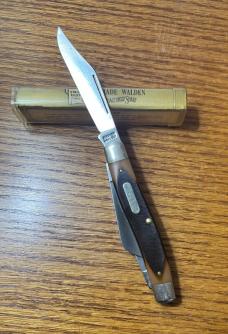 VINTAGE '74-'04 SCHRADE USA 8OT OLD TIMER POCKET KNIFE & VIEW TUBE BOX