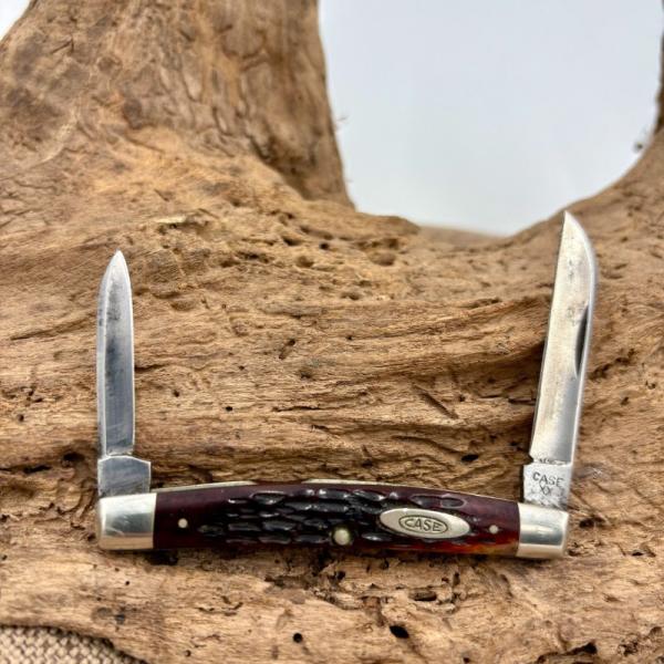 Vintage 1940-1964 Case XX USA  2 Blade Half Congress Knife 6269 Jigged Bone(217)