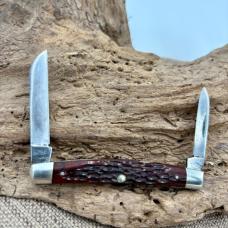 Vintage 1940-1964 Case XX USA  2 Blade Half Congress Knife 6269 Jigged Bone(217)