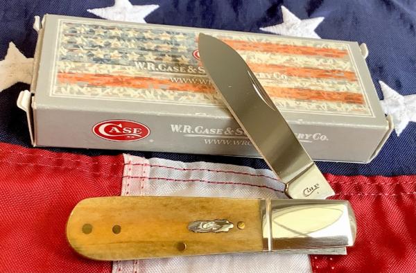 Case xx 2018 Barlow w/ Antique Brown Bone Handles Mdl# A62009 -NOS in orig box Case xx 2018 Barlow w/ Antique Brown Bone Handles Mdl# A62009 -NOS in orig box