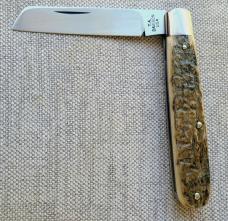 Todd Davison Mammoth Sheepsfoot Straight Jack...3 5/8"..Cpm154..coinedged...pouch...#2535  Rare 