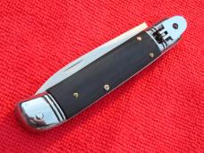 8"  Leverlock Automatic switchblade knife Ebonywood Handles Spear Point Blade