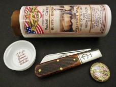Great Eastern Cutlery #15 TC Barlow Rustic Brown Sawcut Richlite GEC 153124
