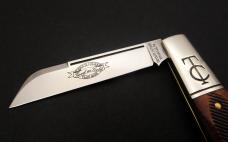 Great Eastern Cutlery #15 TC Barlow Rustic Brown Sawcut Richlite GEC 153124