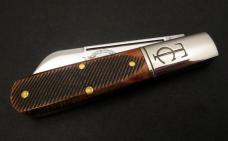 Great Eastern Cutlery #15 TC Barlow Rustic Brown Sawcut Richlite GEC 153124