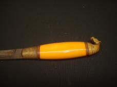 Vintage Puukko Knife Horse Head Pommel Made In Finland Bakelite And Brass Handle