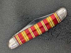 Hammer Brand Candy Striped Automatic Folding Pocketknife.