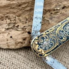 Vintage EKA Of SWEDEN 4 Blade Folding Knife Floral Ornate Enameled Rare (83)