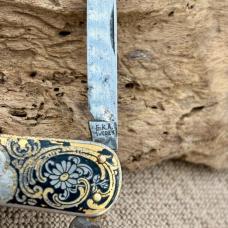 Vintage EKA Of SWEDEN 4 Blade Folding Knife Floral Ornate Enameled Rare (83)