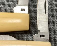WR Case & Sons – 1980 Presidential 2 Knife Set pattern 278 – Reagan Carter cream handles – (set C)