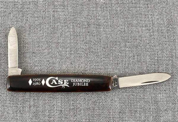 WR Case & Sons – 1980 Diamond Jubilee – S278 SS pattern – Imitation Tortoise Shell – (knife A)