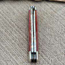 KABAR Rare Vintage Union Cutlery Razor Knife OHO89 One Arm Bandit 2 Blade Red(5)