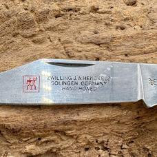 Rare ZWILLING J.A. HENCKELS HK14S Stag Single Blade Barlow hand Forged Solingen