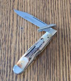 CASE CLASSIC 1996 5111 1/2 Stag Cheetah Knife – Bowtie Shield - Box and COA