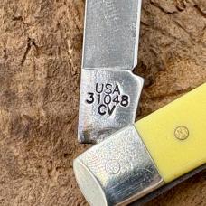 Case XX Slimline Trapper 31048 CV Smooth Yellow Synthetic Folding Knife USA(224)