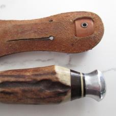 Vintage Anton Wingen JR Othello Solingen Germany 9” Hunting Knife Stag Handle