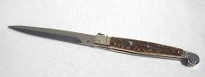 NEW AGA CAMPOLIN 12" SICILIANO FIGHTING KNIFE STAG 4 MIL BLADE RING PULL NICKEL SILVERS BOLSTERS