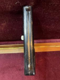Vintage 1960s Spanish OTF Switchblade Pistol knife with black leather sheath