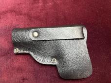 Vintage 1960s Spanish OTF Switchblade Pistol knife with black leather sheath