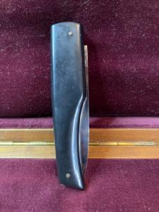Vintage 1970s or 1980s Italian Flylock automatic knife with black plastic wraparound handle
