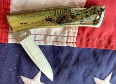 Case xx 1984 Medium Lockback (mdl# 059L SS) w/ Turkey Stroling in the woods Synthetic Handles -NOS