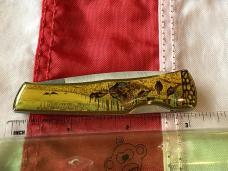 Case xx 1984 Medium Lockback (mdl# 059L SS) w/ Turkey Stroling in the woods Synthetic Handles -NOS