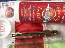 Great Eastern Cutlery, 852221 GEC 85 Crown Lifter w/ Dead Skunk Arcylic Handles +Pin -NOS