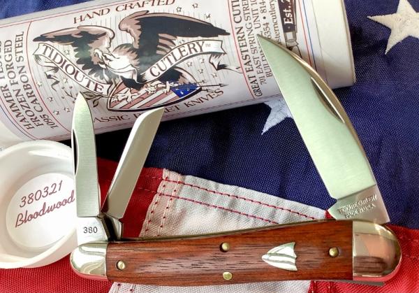 Great Eastern, GEC Tidioute Cutlery, 380321 English Whittler 380 w/ Beautiful Bloodwood Handles -NOS Great Eastern, GEC Tidioute Cutlery, 380321 English Whittler 380 w/ Beautiful Bloodwood Handles -NOS