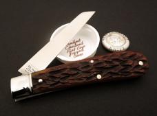 GREAT EASTERN CUTLERY #93 LAMBFOOT FLAT CAP JIGGED BONE SFO CHARLIE CAMPAGNA GEC