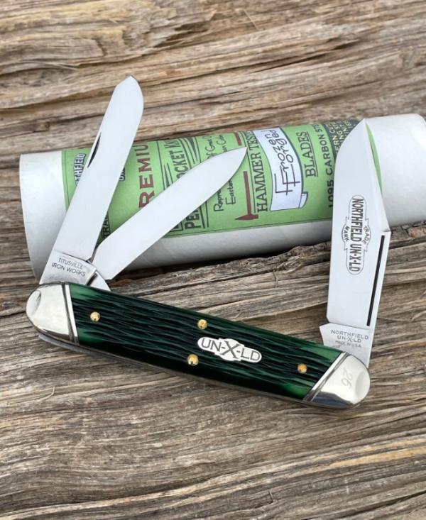GEC NORTHFIELD ** 541308W TRACTOR GREEN JIGGED BONE 3 BACK SPRING WHITTLER