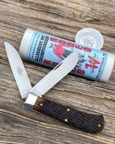 GEC TIDIOUTE ** 735221 SFA ANTIQUE AUTUMN PEACH SEED JIGGED BONE SQUARE END TRAPPER