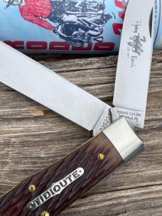 GEC TIDIOUTE ** 735221 SFA ANTIQUE AUTUMN PEACH SEED JIGGED BONE SQUARE END TRAPPER