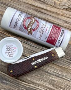 GEC TIDIOUTE ** 735221 SFA ANTIQUE AUTUMN PEACH SEED JIGGED BONE SQUARE END TRAPPER