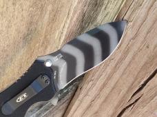 Zero Tolerance 0350TS A/O Folding Knife Black G-10 Tiger Stripe S30V Blade - New