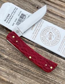 CASE XX ** 2025 DARK RED BONE CARBON STEEL PEACH SEED JIGGED SOD BUSTER JR