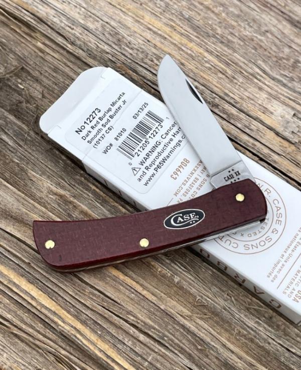 CASE XX ** 2025 DARK RED BURLAP MICARTA CS SOD BUSTER JR